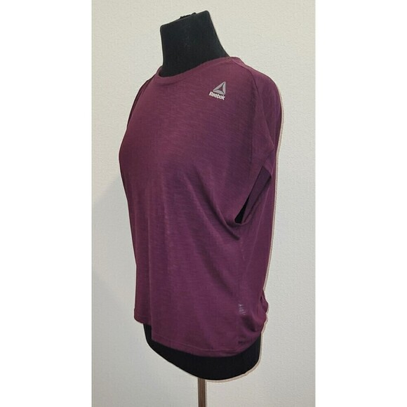 Reebok Burnout Burgundy Workout Low Waist T-Shirt Size L - Picture 3 of 8